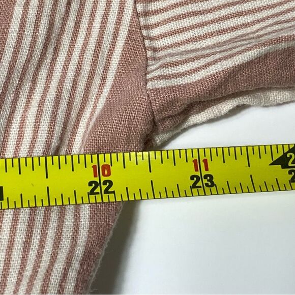 Girl With Curves Linen Blend Striped Casual Beachy Midi Dress Women's Size 1XP - Picture 7 of 16